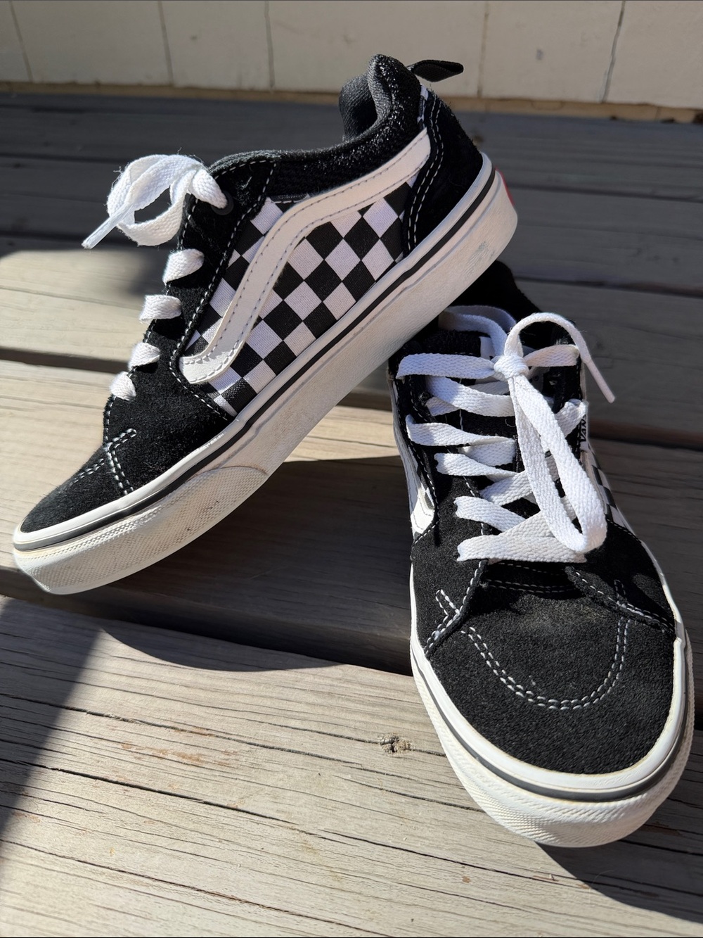 Kids Checker Vans Sneakers